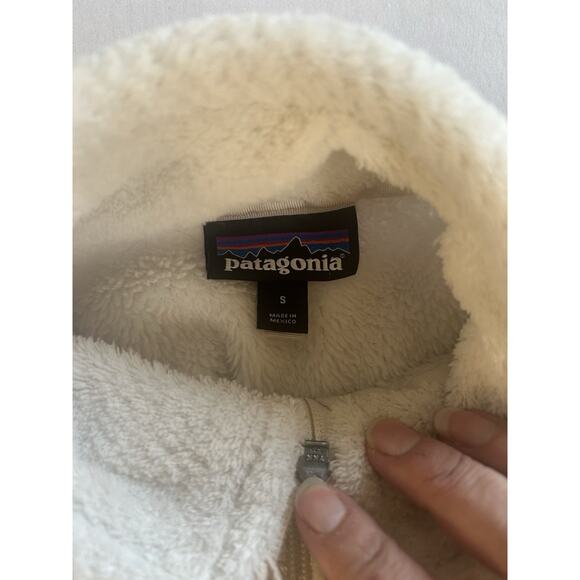 Patagonia Full Zip Fleece Jacket Womens Size Small White Outdoor Warm Comfort - Picture 3 of 9